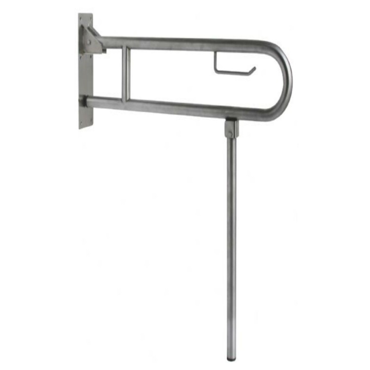 Stainless Steel Swing Up Grab Bar With Foot To Floor Velo